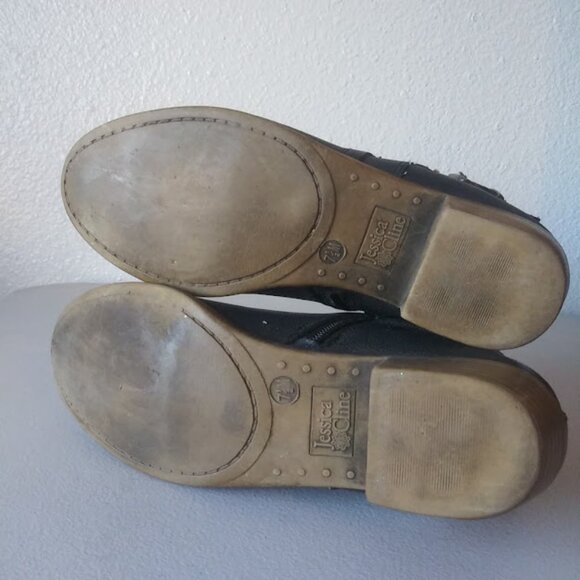 Jessica Cline women's size 7.5W black and brown ankle boot - Picture 8 of 14